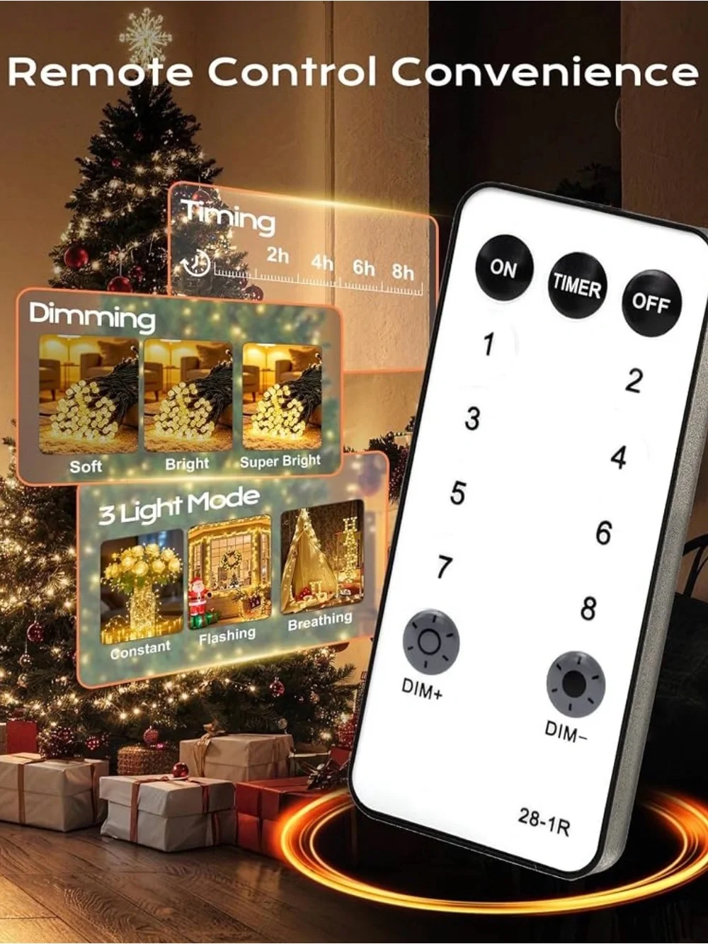 Holiday LED String Lights for Christmas Tree - Warm White
